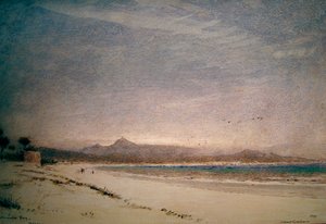 Alcudia Bay, Mallorca av Albert Goodwin
