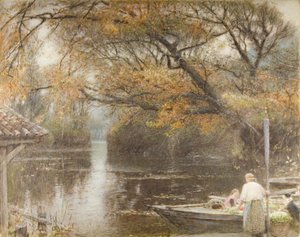 Höstglöd av Albert Goodwin