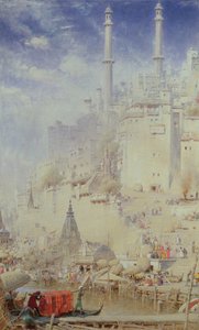 Benares (även känd som Varanasi) av Albert Goodwin