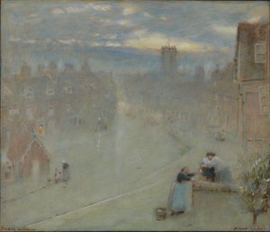 Bewdley på Severn av Albert Goodwin