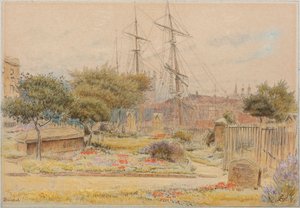 Bristol (akvarell med penna och bläck på tonat papper) av Albert Goodwin