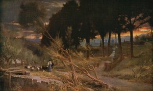 Florens: Afton, 1896, c1930. av Albert Goodwin