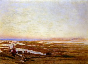 Lågvatten på sydkusten, nära Brighton av Albert Goodwin