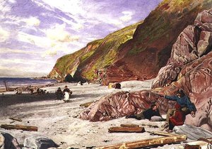 Lynmouth, Devon, berättelsen om skeppsvraket av Albert Goodwin