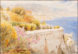 Monaco (akvarell) av Albert Goodwin