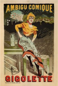 Tvetydig serie, Gigolette, 1896 av Albert Guillaume