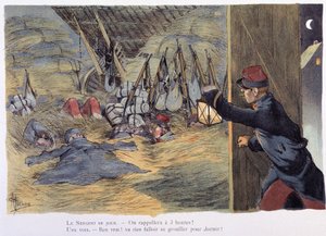 Dan la straille - i "" Military album"" av Albert Guillaume (1873-1942), cirka 1900 av Albert Guillaume