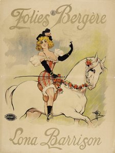 Folies Bergeres. Lona Barrison, ca. 1895. av Albert Guillaume