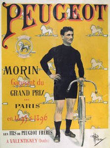 Affisch med reklam för cyklerna "Peugeot", 1896