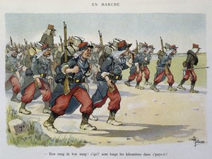 Walking - The Armee sedd av Albert Guillaume (1873-1942), cirka 1900 av Albert Guillaume