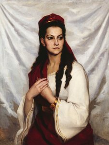 Porträtt av skådespelerskan Hedvig Charlotta Raa-Winterhjelm 1838-1907, 1876. av Albert Gustaf Aristides Edelfelt