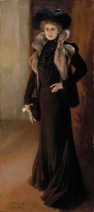 Porträtt av operasångaren Aino Ackté 1876-1944, 1901. av Albert Gustaf Aristides Edelfelt