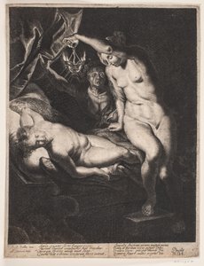 Psyche och den sovande Amoren av Albert Haelwegh