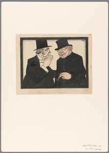 Design för en politisk tecknad film om ålderdomslagen: Onder Brothers av Albert Hahn (I)