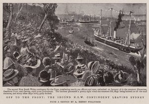 Iväg till fronten, den andra NSW-kontingenten lämnar Sydney av Albert Henry Fullwood