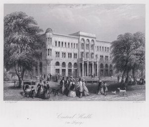 Central Halle, i Leipzig (gravyr)