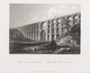 Viadukt över Golzschthal, Sachsen, c.1840