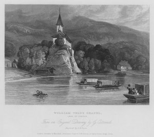 William Tells kapell, Genèvesjön, Schweiz (gravyr)