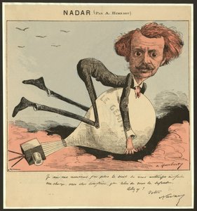Nadar, pub. 1863 (färgad litho) av Albert Humbert