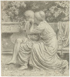 Tecknad film för "En idyll", av Albert Joseph Moore