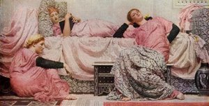 Högläsning, 1884, 1936. av Albert Joseph Moore