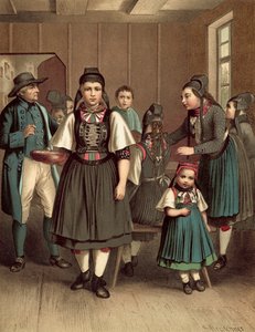 Tysk kostym, storfurstendömet Hessen Amt Biedenkopf av Albert Kretschmer