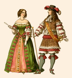 Kung Ludvig XIV av Frankrike och Maria Theresia drottning av Frankrike av Albert Kretschmer