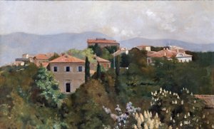 Hus på kulle i Trieste, ca 1889