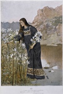 En kvinna blåser iris - av Lynch, tidigt 1900-tal av Albert Lynch