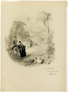 Studie för illustration för Aline, drottning av Golconda av Albert Lynch