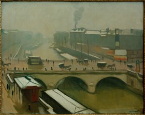 Utsikt över Pont St. Michel i Paris av Albert Marquet