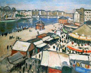 Fete foraine (Kunst). Olja på duk av Albert Marquet