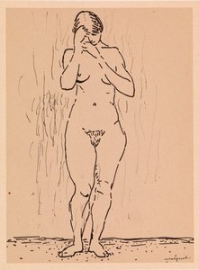 Naken Kvinna Stå av Albert Marquet