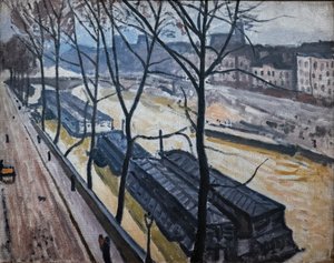 Paris på vintern. Quai Bourbon av Albert Marquet