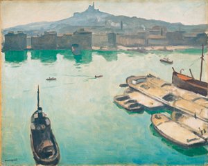 Marseilles hamn av Albert Marquet