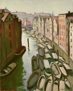 Hamnen i Hamburg av Albert Marquet