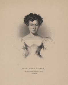 Miss Clara Fisher, litho av C.G. Childs, 1830