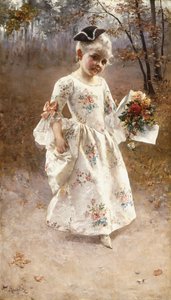 Den lilla blomsterflickan av Albert Raudnitz