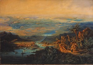 Suezkanalen i november 1864 (olja på duk)