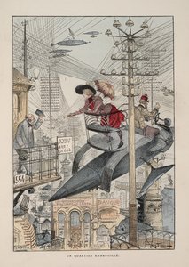 Illustration för det tjugonde århundradet: Elektriskt liv av Albert Robida