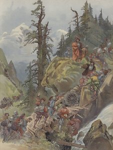 Korsningen av Alperna av Albert Robida