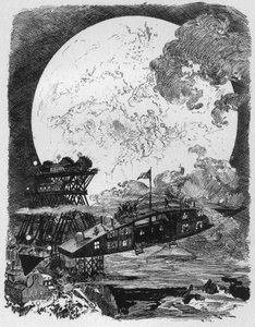 Space Conquete: Journey to the Moon av Albert Robida
