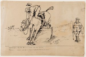 WWI tecknad, 22 september 1917 (penna och bläck på papper) av Albert Warbrick
