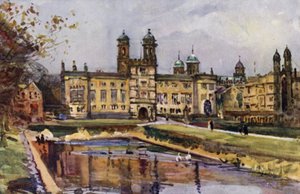 Stonyhurst (färg litho) av Albert Woods