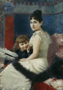 Irene von Keller med sin son Balthasar