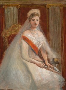 Porträtt av kejsarinnan Alexandra Fyodorovna av Ryssland 1872-1918, hustru till tsar Nicholas II.