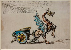 Akt II, första scen och tredje akten, scenutrustning: The Chariot of Armida for Armida av G. Rossini.