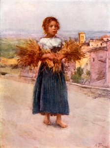 Little Gleaner i Campagna av Alberto Pisa