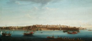 En av sju vyer av Valletta, Malta och dess omgivningar, ca 1753 (olja på duk)