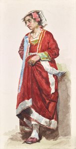 Kvinnlig kostymstudie - centrala Italien av Albin Stein